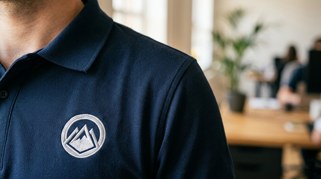 Detalle de uniformidad personalizada y acabados textiles