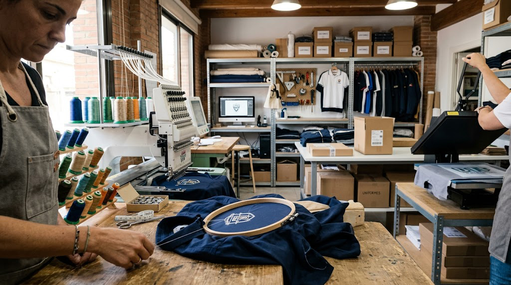 Proceso de taller y personalización textil